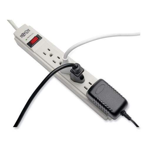 Image of Tripp Lite Protect It! Surge Protector, 6 Ac Outlets, 4 Ft Cord, 790 J, Light Gray