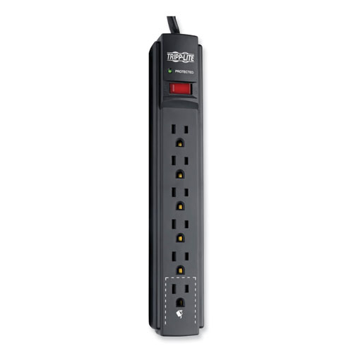 Image of Tripp Lite Protect It! Surge Protector, 6 Ac Outlets, 6 Ft Cord, 790 J, Black