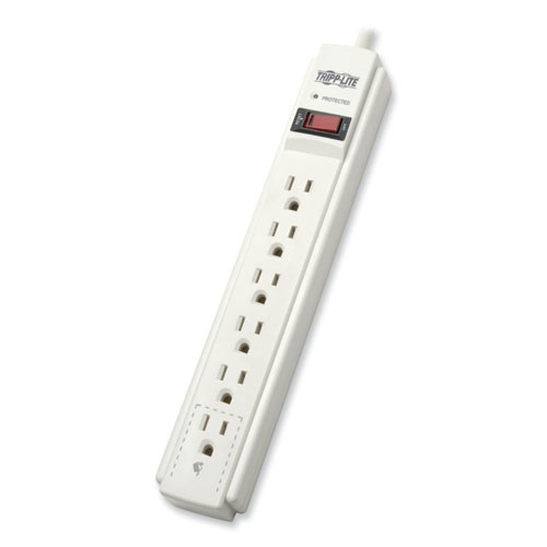 Image of Tripp Lite Protect It! Surge Protector, 6 Ac Outlets, 6 Ft Cord, 790 J, Light Gray