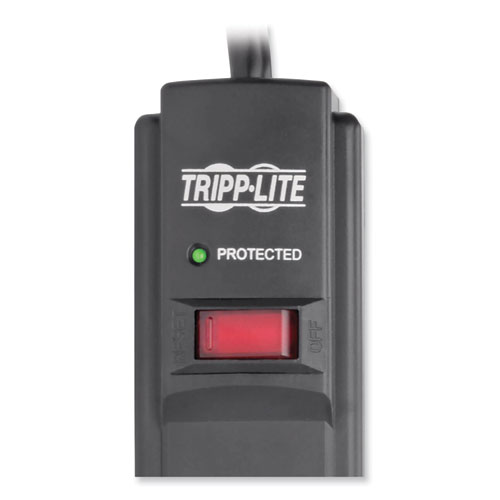 Image of Tripp Lite Protect It! Surge Protector, 6 Ac Outlets/2 Usb Ports, 6 Ft Cord, 990 J, Black