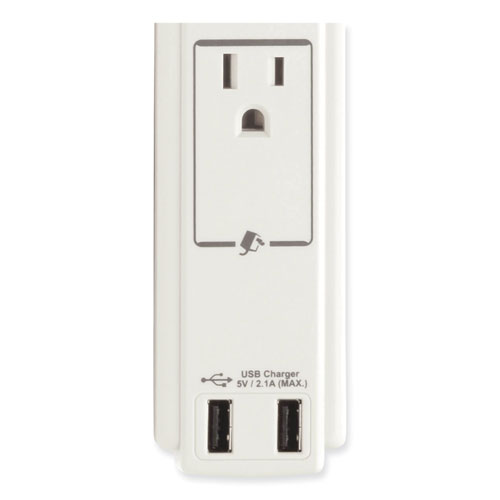 Image of Tripp Lite Protect It! Surge Protector, 6 Ac Outlets/2 Usb Ports, 6 Ft Cord, 990 J, Cool Gray