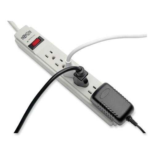 Protect It! Surge Protector, 6 AC Outlets, 15 ft Cord, 790 J, Light Gray