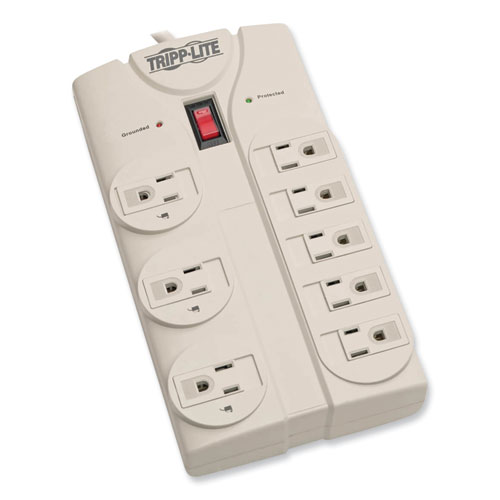 Image of Tripp Lite Protect It! Surge Protector, 8 Ac Outlets, 8 Ft Cord, 1,440 J, Light Gray