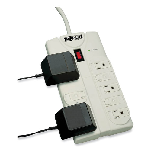 Image of Tripp Lite Protect It! Surge Protector, 8 Ac Outlets, 25 Ft Cord, 1,440 J, Light Gray