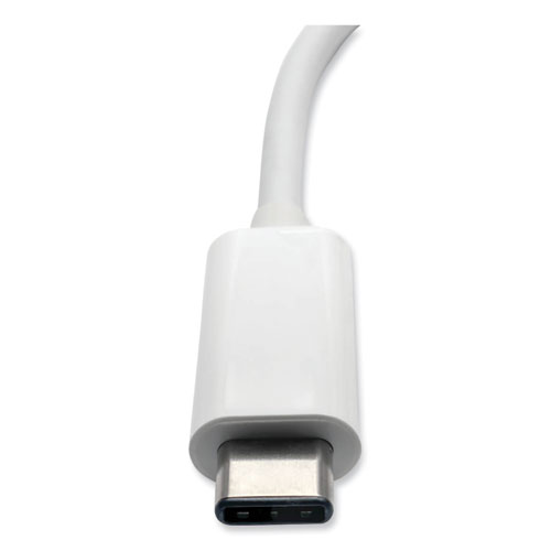USB 3.1 Gen 1 USB-C to HDMI 4K Adapter, USB-A/USB-C PD Charging Ports, 3", White