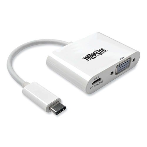 USB 3.1 Gen 1 USB-C to VGA Adapter, 3", White