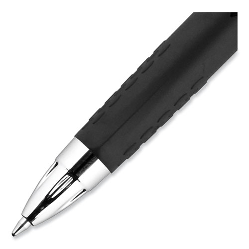 Image of Uniball® Signo 207 Gel Pen, Retractable, Medium 0.7 Mm, Black Ink, Smoke/Black Barrel, Dozen