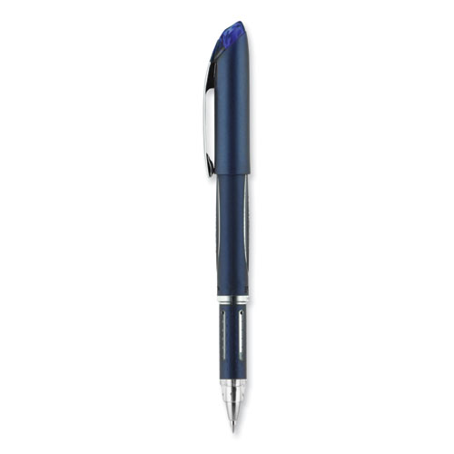 Jetstream Hybrid Gel Pen, Stick, Fine 0.7 mm, Blue Ink, Blue/Silver Barrel