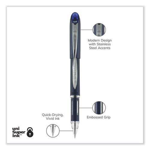 Image of Uniball® Jetstream Ballpoint Pen, Stick, Fine 0.7 Mm, Blue Ink, Blue Barrel