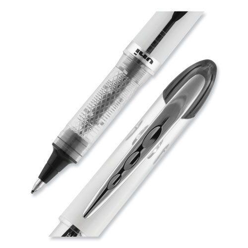 Image of Uniball® Vision Elite Roller Ball Pen, Stick, Bold 0.8 Mm, Black Ink, White/Black Barrel