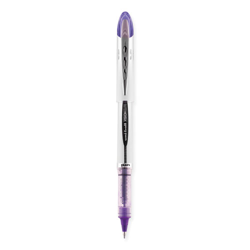 VISION ELITE Hybrid Gel Pen, Stick, Bold 0.8 mm, Violet Ink, White/Violet/Clear Barrel