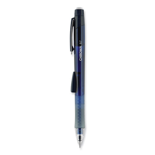 Chroma Mechanical Pencil, 0.7 mm, HB (#2), Black Lead, Cobalt Barrel, Dozen