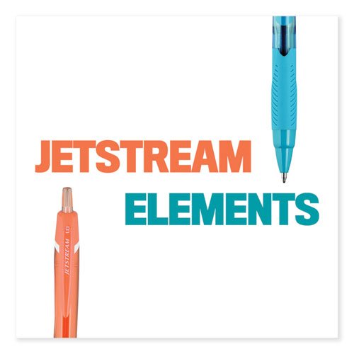 Jetstream Elements Hybrid Gel Pen, Retractable, Medium 1 mm, Assorted Ink and Barrel Colors, 12/Pack