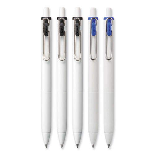 uniONE Gel Pen, Retractable, Medium 0.7 mm, Assorted Business Ink Colors, Assorted Barrel Colors, 5/Pack