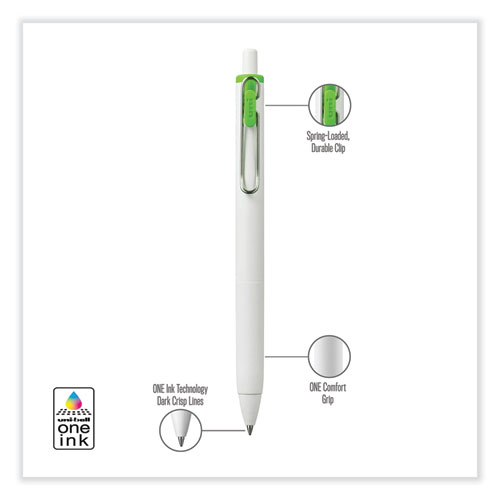 Image of Uniball® Unione Gel Pen, Retractable, Medium 0.7 Mm, Fashion Ink-Color Assortment, White Barrel, 5/Pack
