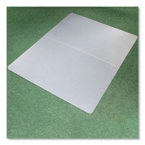 Ecotex Polypropylene Rectangular Foldable Chair Mat for Carpets, 35 x 46, Translucent