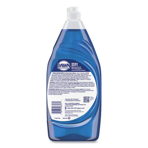 Image of Dawn® Professional Heavy-Duty Manual Pot/Pan Dish Detergent, Original Scent, 38 Oz Bottle, 8/Carton