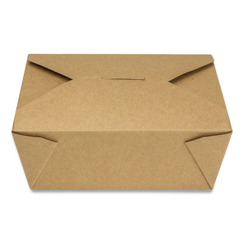 Gen Reclosable Kraft Take-Out Box, 48 Oz, Paper, 300/Carton