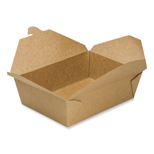 Reclosable Kraft Take-Out Box, 76 oz, Paper, 200/Carton