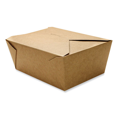 Gen Reclosable Kraft Take-Out Box, 110 Oz, Paper, 160/Carton