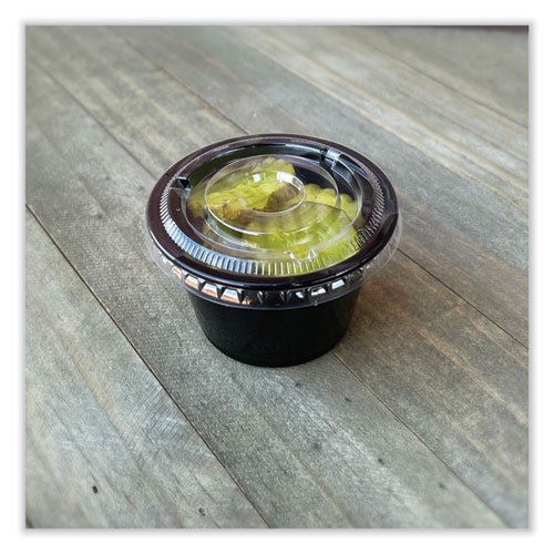 Image of Boardwalk® Souffle/Portion Cups, 4 Oz, Polypropylene, Black, 2,500/Carton
