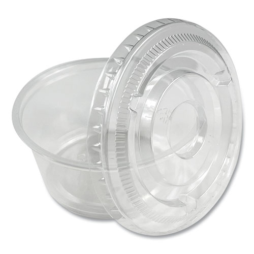 Image of Boardwalk® Souffle/Portion Cups, 3.25 Oz, Polypropylene, Translucent, 2,500/Carton