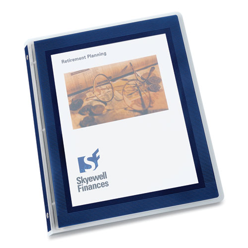 Image of Avery® Flexi-View Binder With Round Rings, 3 Rings, 0.5" Capacity, 11 X 8.5, Navy Blue
