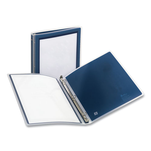 Avery® Flexi-View Binder with Round Rings, 3 Rings, 1" Capacity, 11 x 8.5, Blue
