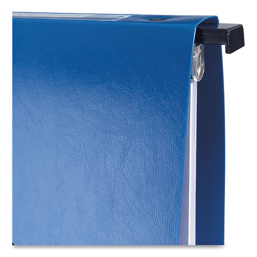 Hanging Storage Flexible Non-View Binder with Round Rings, 3 Rings, 1" Capacity, 11 x 8.5, Black