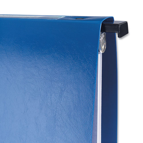 Hanging Storage Flexible Non-View Binder with Round Rings, 3 Rings, 1" Capacity, 11 x 8.5, Blue