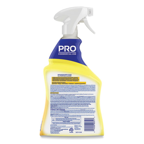 Image of Professional Lysol® Brand Advanced Deep Clean All Purpose Cleaner, Lemon Breeze, 32 Oz Trigger Spray Bottle, 12/Carton