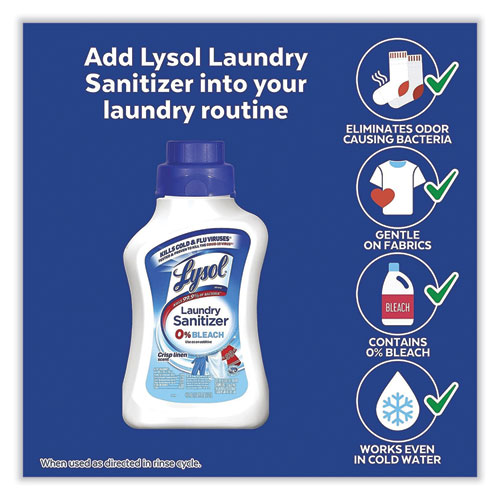 Image of Lysol® Brand Laundry Sanitizer, Liquid, Crisp Linen, 90 Oz, 4/Carton