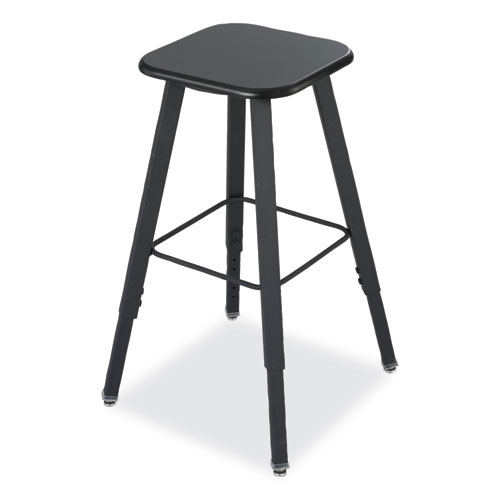 Safco® Alphabetter Adjustable-Height Student Stool, Backless, Supports Up To 250 Lb, 35.5" Seat Height, Black