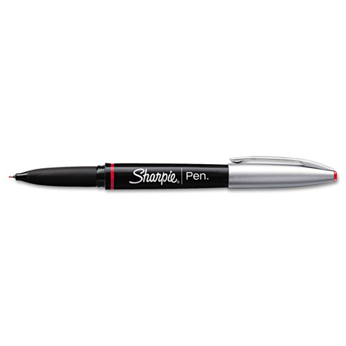 Sharpie® Grip Permanent Ink Pen, Black Ink, Fine