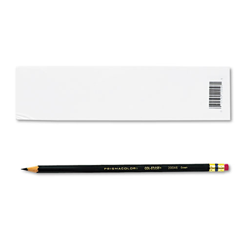 Col-Erase Pencil with Eraser, 0.7 mm, 2B (#1), Green Lead, Green Barrel, Dozen | by Plexsupply
