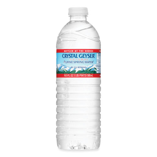 Image of Crystal Geyser® Natural Alpine Spring Water, 16.9 Oz Bottle, 24/Carton