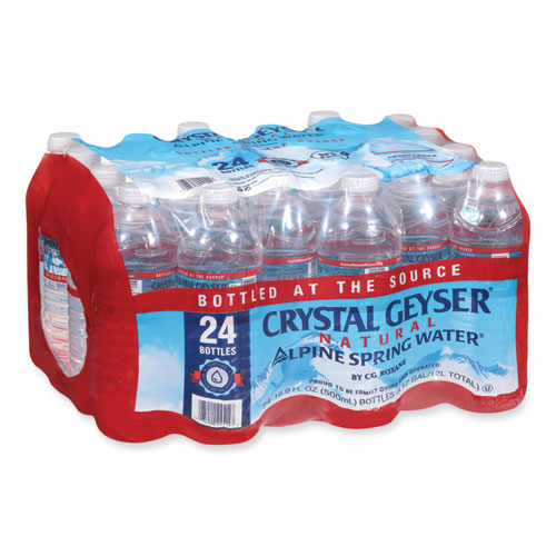 Image of Crystal Geyser® Natural Alpine Spring Water, 16.9 Oz Bottle, 24/Carton