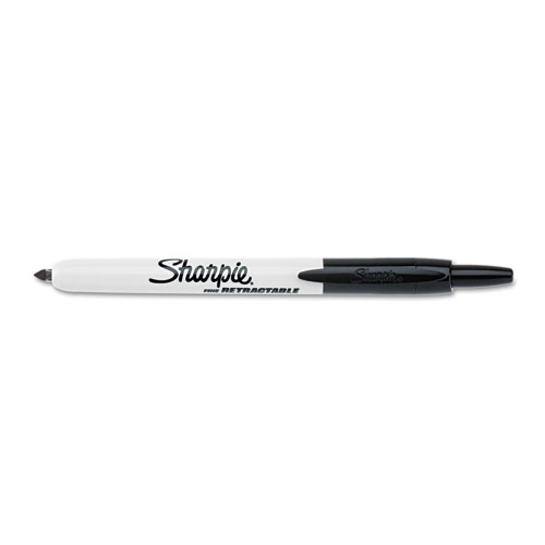 Image of Sharpie® Retractable Permanent Marker, Fine Bullet Tip, Black