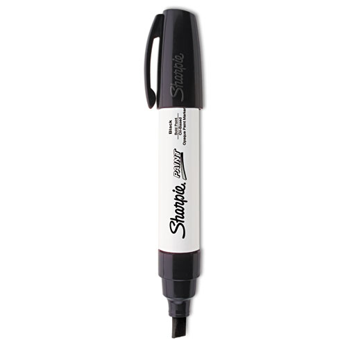 PERMANENT PAINT MARKER, EXTRA-BROAD CHISEL TIP, BLACK