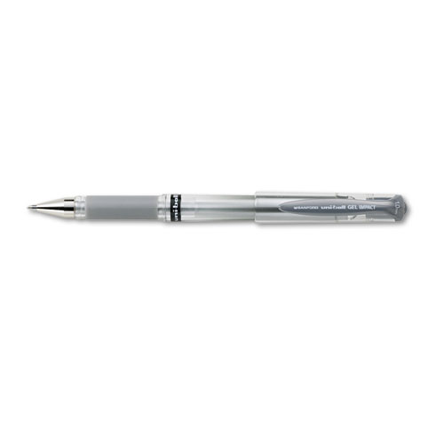 Sanford® Uniball Gel Impact Roller Ball Capped Gel Pen, Silver Metallic Ink, Medium