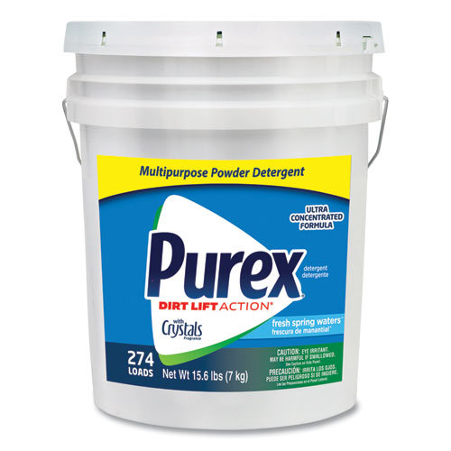 Purex® Dry Detergent, Fresh Spring Waters, Powder, 15.6 lb. Pail g Waters