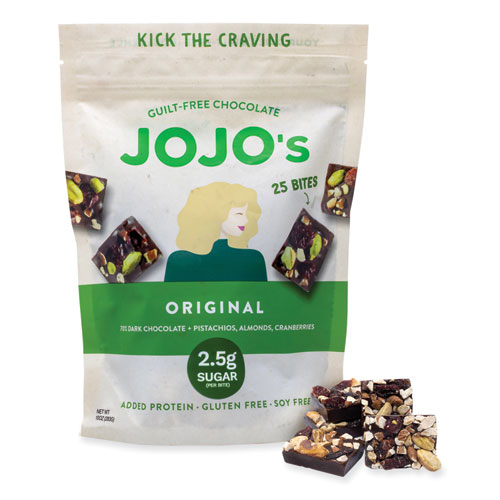 Jojo'S Chocolate Original Dark Chocolate Bites, 10 Oz Bag, Ships In 1-3 Business Days