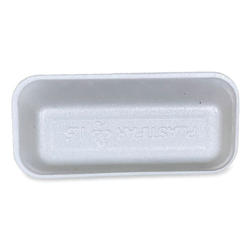 Meat Trays, #1.5, 8.38 x 3.94 x 1.1, White, Foam, 1,000/Carton