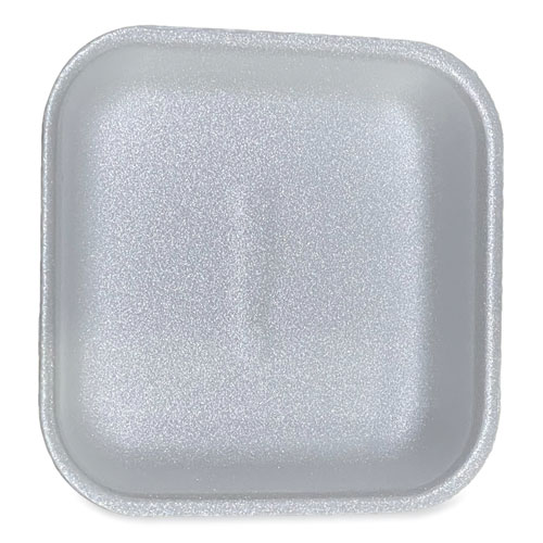 Image of Gen Meat Trays, #1, 5.38 X 5.38 X 1.07, White, 500/Carton