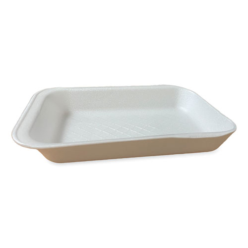 Image of Gen Meat Trays, #2D, 8.56 X 6.1 X 1.2, White, 500/Carton
