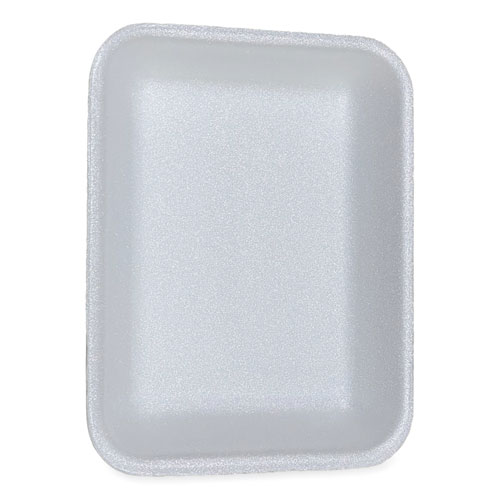 Image of Gen Meat Trays, #3P, 8.7 X 6.6 X 1.1, White, 400/Carton