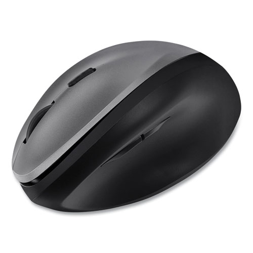 iMouse A20 Antimicrobial Vertical Wireless Mouse, 2.4 GHz Frequency/33 ft Wireless Range, Right Hand Use, Black/Granite