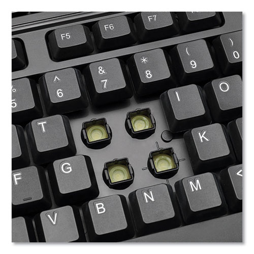 Image of Adesso Wkb-1320Cb Antimicrobial Wireless Desktop Keyboard And Mouse, 2.4 Ghz Frequency/30 Ft Wireless Range, Black