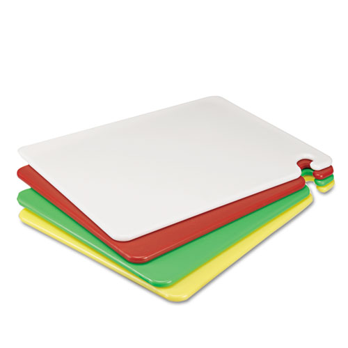 Cut-N-Carry Color Cutting Boards, Plastic, 20w X 15d X 1/2h, White