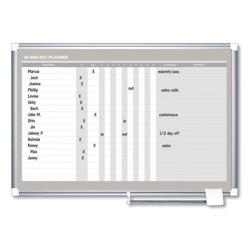 Image of Mastervision® In-Out Magnetic Dry Erase Board, 36 X 24, White Surface, Silver Aluminum Frame